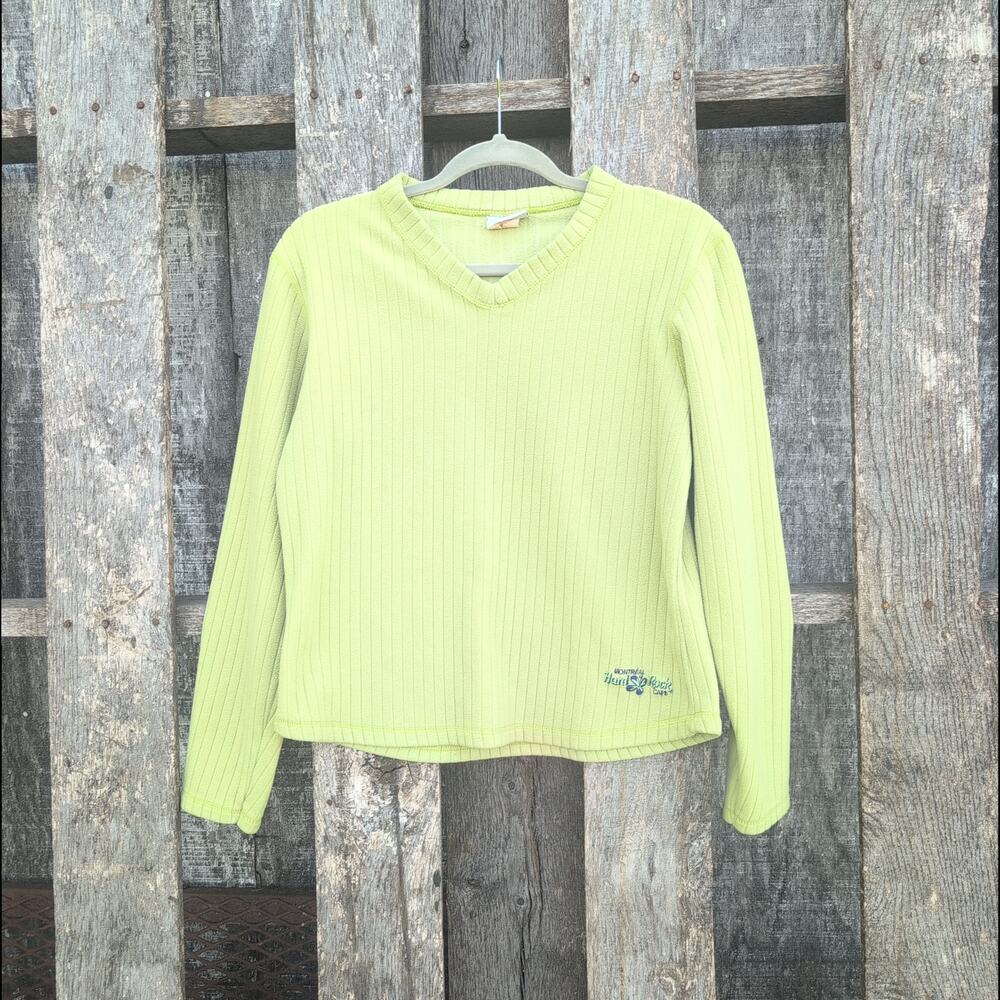 Hard Rock Cafe Canada Fleece Pullover Lime Women's M/L